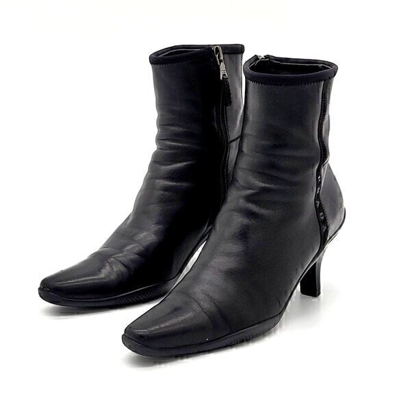 Prada Leather Boots Booties Black 5 - Picture 12 of 12